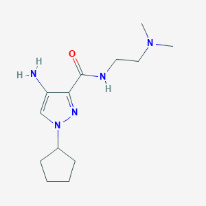 molecular formula C13H23N5O B2596206 4-Amino-1-cyclopentyl-N-[2-(dimethylamino)ethyl]-1H-pyrazole-3-carboxamide CAS No. 2101195-53-1