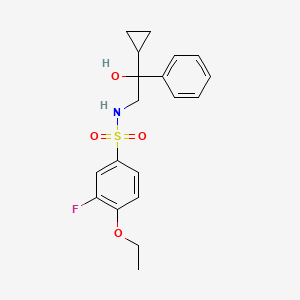 molecular formula C19H22FNO4S B2596207 N-(2-cyclopropyl-2-hydroxy-2-phenylethyl)-4-ethoxy-3-fluorobenzenesulfonamide CAS No. 1421442-93-4