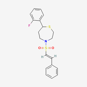 (E)-7-(2-fluorophenyl)-4-(styrylsulfonyl)-1,4-thiazepane