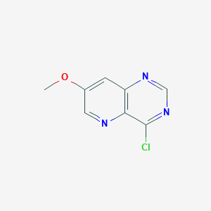 molecular formula C8H6ClN3O B2596217 4-Chloro-7-methoxypyrido[3,2-d]pyrimidine CAS No. 1256811-43-4