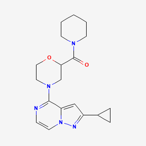 [4-(2-Cyclopropylpyrazolo[1,5-a]pyrazin-4-yl)morpholin-2-yl]-piperidin-1-ylmethanone