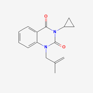 molecular formula C15H16N2O2 B2596220 3-cyclopropyl-1-(2-methylallyl)quinazoline-2,4(1H,3H)-dione CAS No. 2195937-15-4