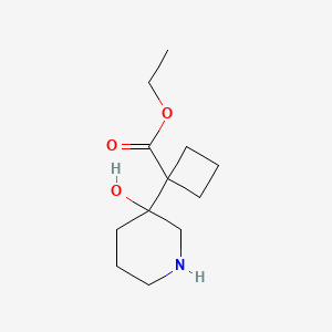Ethyl 1-(3-hydroxypiperidin-3-yl)cyclobutane-1-carboxylate