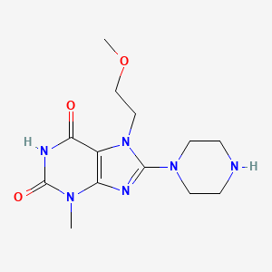 7-(2-Methoxyethyl)-3-methyl-8-piperazin-1-ylpurine-2,6-dione