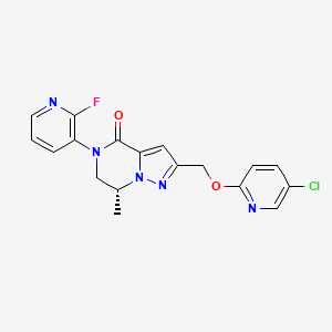 molecular formula C18H15ClFN5O2 B2596243 VU0650786 