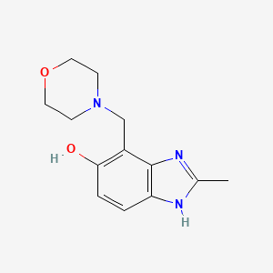 molecular formula C13H17N3O2 B2596248 2-methyl-4-(morpholin-4-ylmethyl)-1H-benzimidazol-5-ol CAS No. 101018-69-3