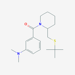 (2-((Tert-butylthio)methyl)piperidin-1-yl)(3-(dimethylamino)phenyl)methanone