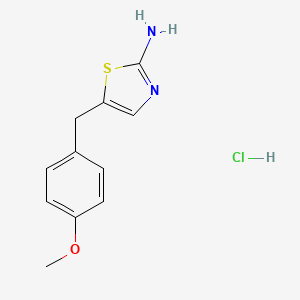 5-[(4-Methoxyphenyl)methyl]-1,3-thiazol-2-amine;hydrochloride