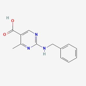molecular formula C13H13N3O2 B2596264 2-(Benzylamino)-4-methylpyrimidine-5-carboxylic acid CAS No. 857410-55-0