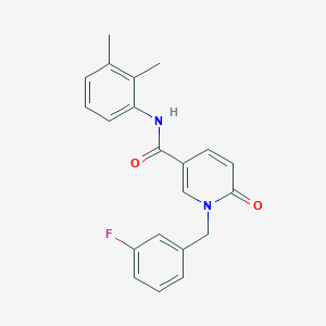 molecular formula C21H19FN2O2 B2596278 N-(2,3-dimethylphenyl)-1-[(3-fluorophenyl)methyl]-6-oxo-1,6-dihydropyridine-3-carboxamide CAS No. 1004256-94-3