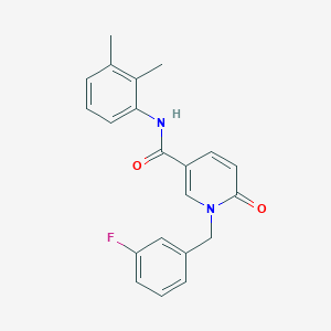 molecular formula C21H19FN2O2 B2596278 N-(2,3-dimethylphenyl)-1-(3-fluorobenzyl)-6-oxo-1,6-dihydropyridine-3-carboxamide CAS No. 1004256-94-3