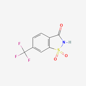 molecular formula C8H4F3NO3S B2596279 6-(三氟甲基)苯并[d]异噻唑-3(2H)-酮-1,1-二氧化物 CAS No. 2137593-09-8