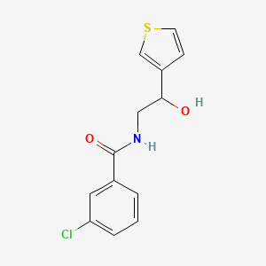 molecular formula C13H12ClNO2S B2596281 3-chloro-N-(2-hydroxy-2-(thiophen-3-yl)ethyl)benzamide CAS No. 1251563-01-5