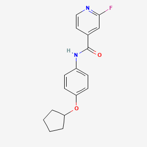 molecular formula C17H17FN2O2 B2596282 N-(4-cyclopentyloxyphenyl)-2-fluoropyridine-4-carboxamide CAS No. 1241314-76-0