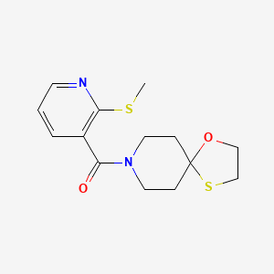 molecular formula C14H18N2O2S2 B2596289 (2-(Methylthio)pyridin-3-yl)(1-oxa-4-thia-8-azaspiro[4.5]decan-8-yl)methanone CAS No. 1396558-71-6