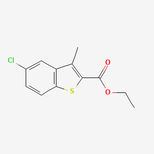 molecular formula C12H11ClO2S B2596296 Ethyl 5-chloro-3-methylbenzo[b]thiophene-2-carboxylate CAS No. 127606-11-5