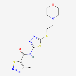 4-methyl-N-(5-((2-morpholinoethyl)thio)-1,3,4-thiadiazol-2-yl)-1,2,3-thiadiazole-5-carboxamide