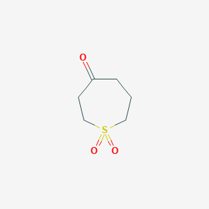 molecular formula C6H10O3S B2596298 1lambda6-Thiepane-1,1,4-trione CAS No. 41511-88-0