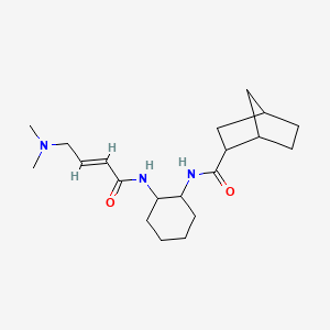 molecular formula C20H33N3O2 B2596301 N-[2-[[(E)-4-(Dimethylamino)but-2-enoyl]amino]cyclohexyl]bicyclo[2.2.1]heptane-2-carboxamide CAS No. 2411337-17-0