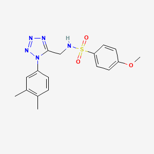 N-((1-(3,4-dimethylphenyl)-1H-tetrazol-5-yl)methyl)-4-methoxybenzenesulfonamide