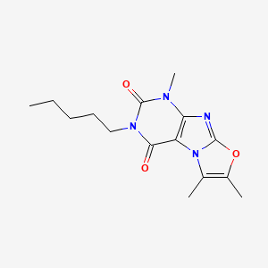 molecular formula C15H20N4O3 B2596312 1,6,7-trimethyl-3-pentyloxazolo[2,3-f]purine-2,4(1H,3H)-dione CAS No. 899997-36-5