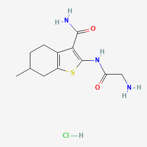 2-[(2-Aminoacetyl)amino]-6-methyl-4,5,6,7-tetrahydro-1-benzothiophene-3-carboxamide;hydrochloride