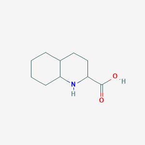 molecular formula C10H17NO2 B2596353 Decahydroquinoline-2-carboxylic acid CAS No. 79799-18-1