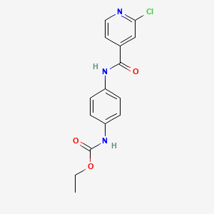 molecular formula C15H14ClN3O3 B2596355 ethyl N-[4-(2-chloropyridine-4-amido)phenyl]carbamate CAS No. 1223468-39-0