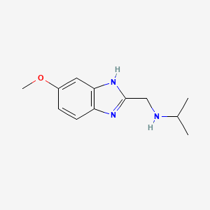 molecular formula C12H17N3O B2596388 N-[(6-methoxy-1H-benzimidazol-2-yl)methyl]propan-2-amine CAS No. 1087608-31-8