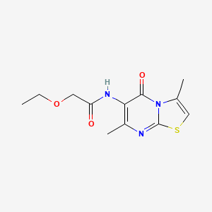 molecular formula C12H15N3O3S B2596431 N-(3,7-dimethyl-5-oxo-5H-thiazolo[3,2-a]pyrimidin-6-yl)-2-ethoxyacetamide CAS No. 946250-65-3