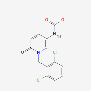 molecular formula C14H12Cl2N2O3 B2596455 methyl N-[1-(2,6-dichlorobenzyl)-6-oxo-1,6-dihydro-3-pyridinyl]carbamate CAS No. 339009-10-8
