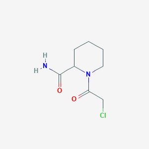 molecular formula C8H13ClN2O2 B2596471 1-(2-Chloroacetyl)piperidine-2-carboxamide CAS No. 1008495-19-9