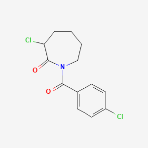 B2596498 3-Chloro-1-(4-chlorobenzoyl)azepan-2-one CAS No. 500112-67-4