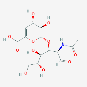 molecular formula C14H21NO11 B025965 2-Acetamido-2-deoxy-3-O-(gluco-4-enepyranosyluronic acid)glucose CAS No. 110326-09-5