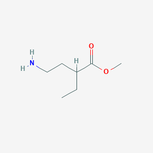 molecular formula C7H15NO2 B2596501 Methyl 4-amino-2-ethylbutanoate CAS No. 1464945-51-4