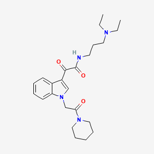 molecular formula C24H34N4O3 B2596529 N-[3-(diethylamino)propyl]-2-oxo-2-{1-[2-oxo-2-(piperidin-1-yl)ethyl]-1H-indol-3-yl}acetamide CAS No. 872861-10-4