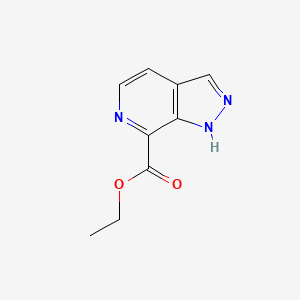 molecular formula C9H9N3O2 B2596537 1H-Pyrazolo[3,4-C]pyridine-7-carboxylic acid, ethyl ester CAS No. 945840-81-3