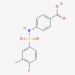 B2596538 4-(4-Fluoro-3-methyl-benzenesulfonylamino)-benzoic acid CAS No. 327091-30-5