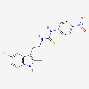 1-(2-(5-chloro-2-methyl-1H-indol-3-yl)ethyl)-3-(4-nitrophenyl)thiourea