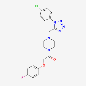 1-(4-((1-(4-chlorophenyl)-1H-tetrazol-5-yl)methyl)piperazin-1-yl)-2-(4-fluorophenoxy)ethanone