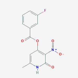 (6-methyl-3-nitro-2-oxo-1H-pyridin-4-yl) 3-fluorobenzoate