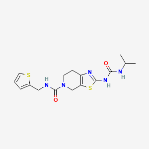 2-(3-isopropylureido)-N-(thiophen-2-ylmethyl)-6,7-dihydrothiazolo[5,4-c]pyridine-5(4H)-carboxamide