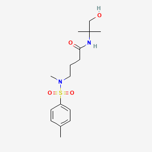 N-(1-hydroxy-2-methylpropan-2-yl)-4-{methyl[(4-methylphenyl)sulfonyl]amino}butanamide