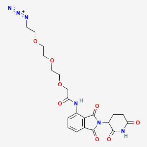 molecular formula C21H24N6O8 B2596666 Pomalidomide-PEG3-azide 