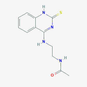 molecular formula C12H14N4OS B2596669 N-(2-((2-thioxo-1,2-dihydroquinazolin-4-yl)amino)ethyl)acetamide CAS No. 440332-72-9