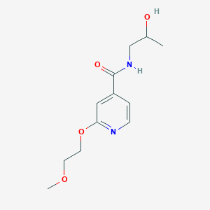 molecular formula C12H18N2O4 B2596684 N-(2-hydroxypropyl)-2-(2-methoxyethoxy)pyridine-4-carboxamide CAS No. 2034238-29-2