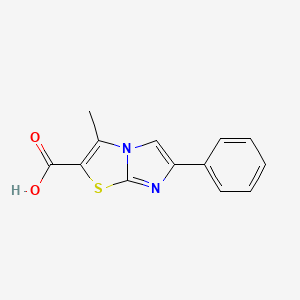 molecular formula C13H10N2O2S B2596685 3-Methyl-6-phenylimidazo[2,1-b][1,3]thiazole-2-carboxylic acid CAS No. 446829-85-2