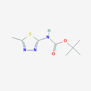 molecular formula C8H13N3O2S B2596693 2-(BOC-Amino)-5-methyl-1,3,4-thiadiazole CAS No. 1692539-76-6