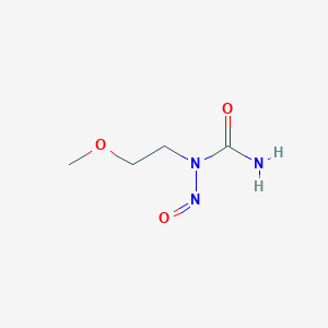 molecular formula C4H9N3O3 B025967 1-(2-Methoxyethyl)-1-nitrosourea CAS No. 108278-70-2