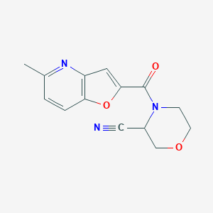 4-{5-Methylfuro[3,2-b]pyridine-2-carbonyl}morpholine-3-carbonitrile